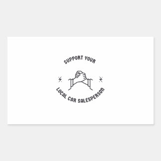 Sticker Rectangulaire Soutenez votre vendeur de voitures local