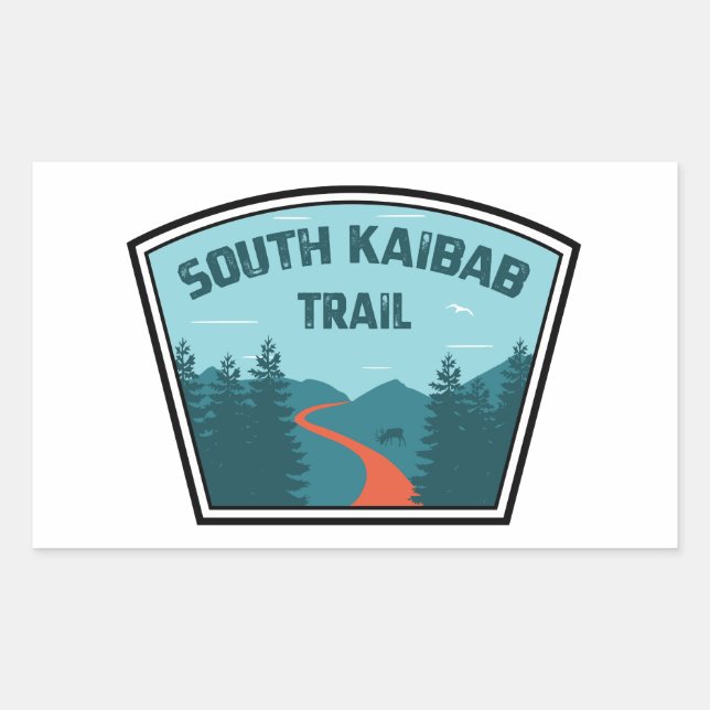 Sticker Rectangulaire South Kaibab Trail Grand Canyon Arizona (Devant)