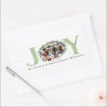 Sticker Rectangulaire Southern Floral Cotton Christmas Joie Holiday Phot<br><div class="desc">Célébrez la chaleur et le confort d'un séjour dans le sud du pays ! Les détails de l'aquarelle et du feuillage sont élégamment rustiques et ornés de poupées de coton et de bourgeons aux couleurs riches de la saison. Profitez de l'esprit traditionnel de Noël avec la saveur du Sud !...</div>