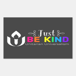 Sticker Rectangulaire Soyez juste un Universalisme Unitaire