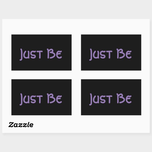 Sticker Rectangulaire "Soyez" Phrase Lavender Lettre (Feuille)