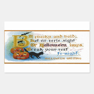 Sticker Rectangulaire Soyez rusé et audacieux à Halloween