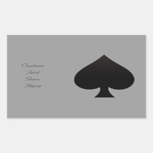 Sticker Rectangulaire Spade - Costume de cartes Icône