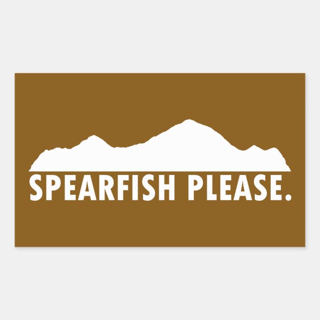 Sticker Rectangulaire Spearfish Dakota du Sud S'il vous plaît (Devant)