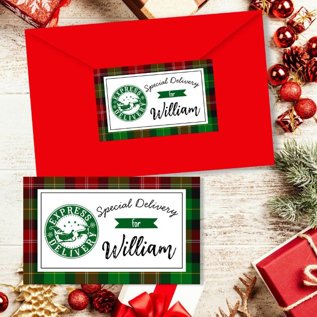 Sticker Rectangulaire Special delivery from santa Christmas gift  (Créateur téléchargé)