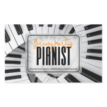 Spirales de piano moderne Black&White Orange Piani