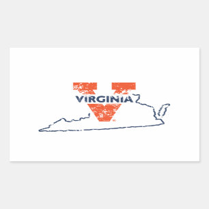 Sticker Rectangulaire Split V Virginia State Love