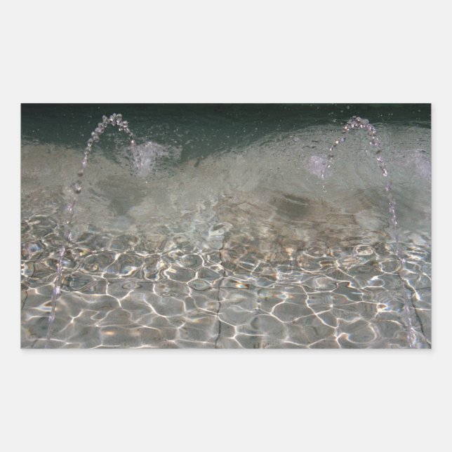 Sticker Rectangulaire Spray fontaine (Devant)