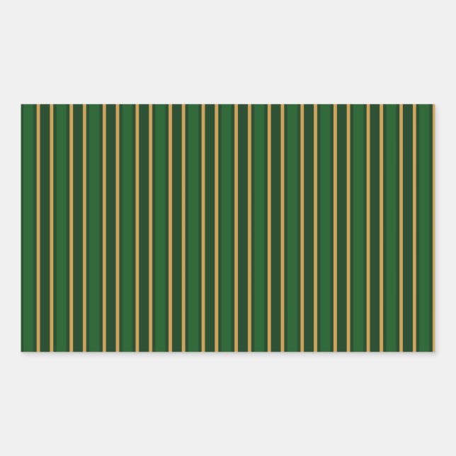Sticker Rectangulaire Springbok vert et or bonbons rayures (Devant)