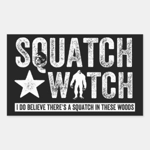 Sticker Rectangulaire Squatch Watch (pour la nuit) Je crois.