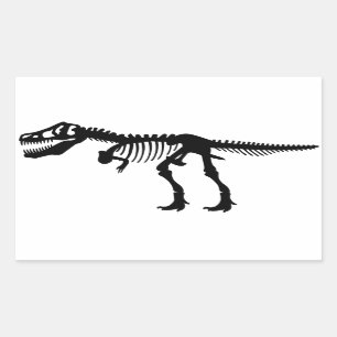 Sticker Rectangulaire Squelette de dinosaure de Rex de tyrannosaures