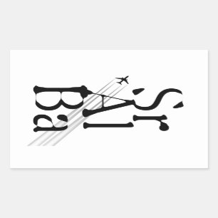 Sticker Rectangulaire Sr de Chemtrails+Al+Ba