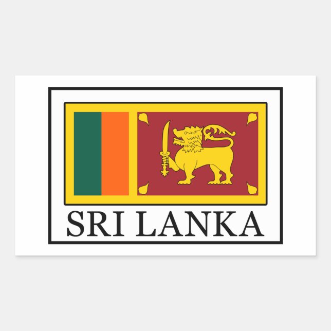 Sticker Rectangulaire Sri Lanka (Devant)