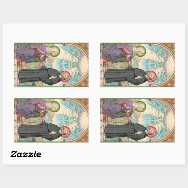 Sticker Rectangulaire SS. Monica et Augustine à Ostia (SAU 047) (Feuille)