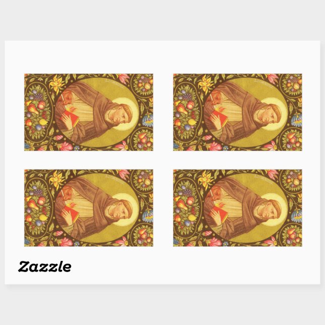 Sticker Rectangulaire St. Dominic de Guzman (PM 02) (Feuille)