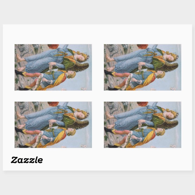 Sticker Rectangulaire St. Raphael l'Archange & Tobias (détail ; M 017) (Feuille)