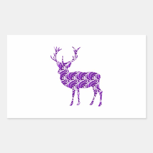 Sticker Rectangulaire Stade pourpre Damask (Devant)