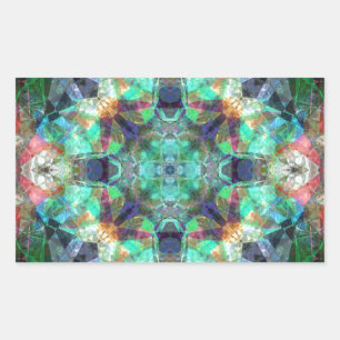 Sticker Rectangulaire Stained glass