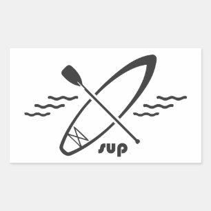 Sticker Rectangulaire Standup Paddleboard