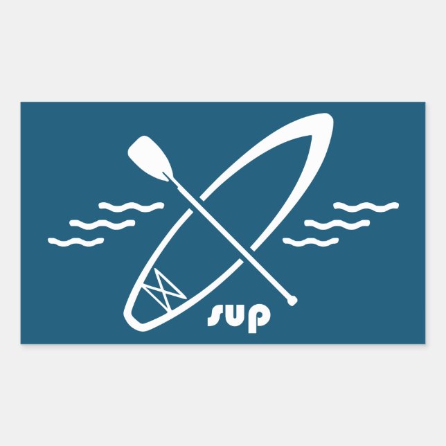Sticker Rectangulaire Standup Paddleboard (Devant)