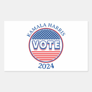 Sticker Rectangulaire Stars and Stripes Vote USA - Election