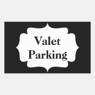 Sticker Rectangulaire Stationnement par voiturier