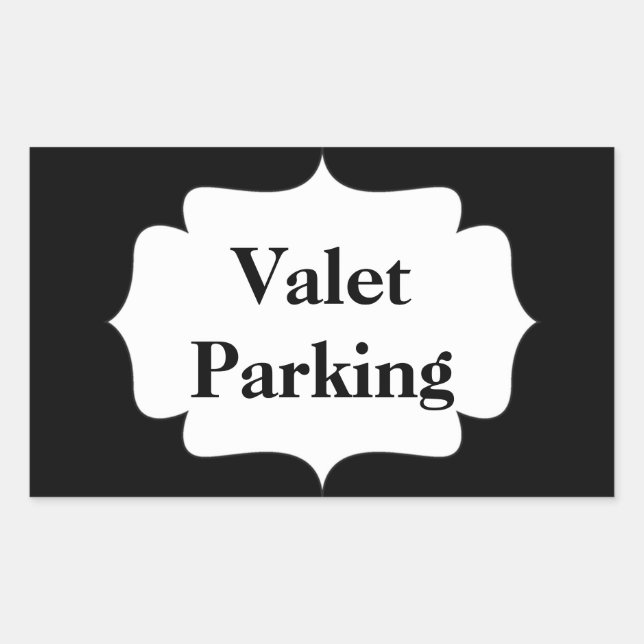 Sticker Rectangulaire Stationnement par voiturier (Devant)