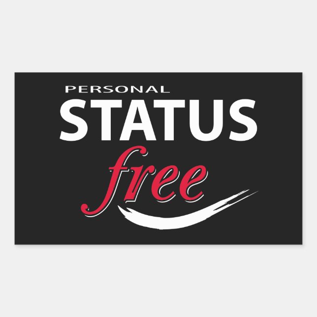 Sticker Rectangulaire Statut libre (Devant)