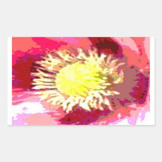 Sticker Rectangulaire STBX décoration florale pour cadeau, salutations,