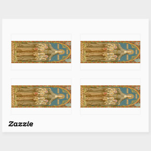 Sticker Rectangulaire Ste Claire d'Assise & religieuses (SAU 027)