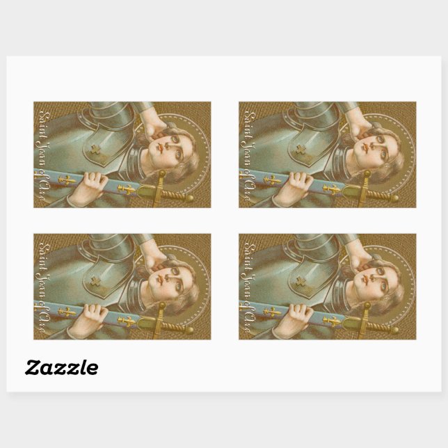 Sticker Rectangulaire Ste. Jeanne d'Arc (JM 28) (Feuille)