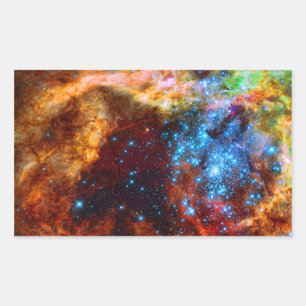 Sticker Rectangulaire Stellar Nursery R136 dans la Tarantula Nebula