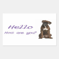Stick de salutation Chien Chien Chien de Boxer Hel