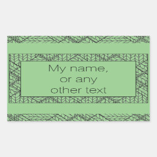 Sticker Rectangulaire Sticleur rectangle JACQUARD SAGE KNIT + Texte