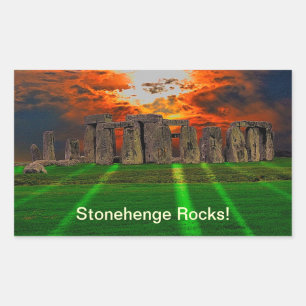 Sticker Rectangulaire Stonehenge Celtic Standing Stones en Grande-Bretag