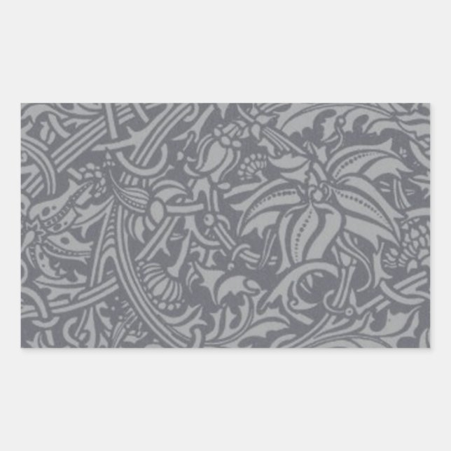 Sticker Rectangulaire Style Scottish Thistle Knot William Morris (Devant)