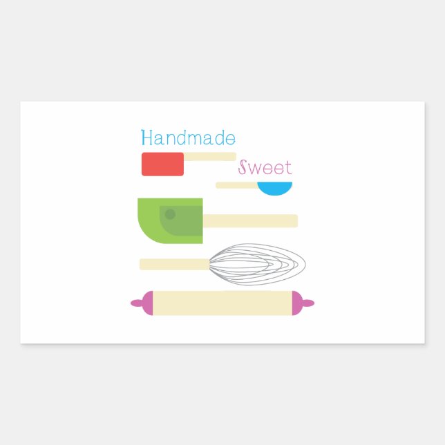 Sticker Rectangulaire Sucré artisanal (Devant)