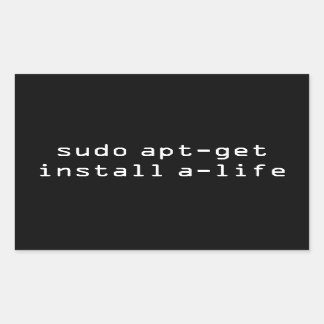 Sticker Rectangulaire sudo apt-get install a-life