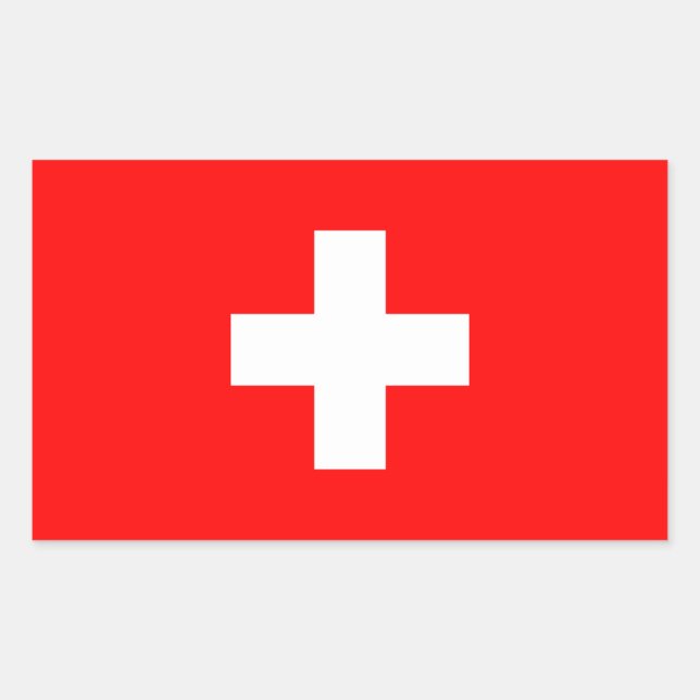 Sticker Rectangulaire Suisse - Drapeau suisse (Devant)