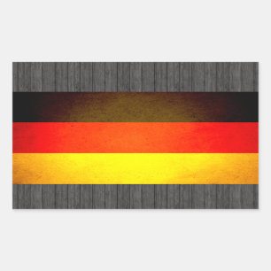 Sticker Rectangulaire Sun a embrassé le drapeau de l'Allemagne