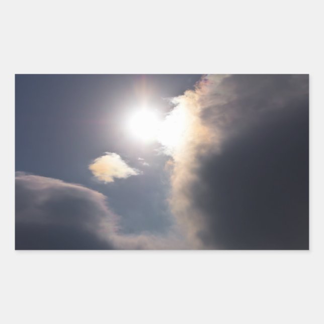 Sticker Rectangulaire Sundog Rainbow Cloud éclate vêtements et cadeaux (Devant)