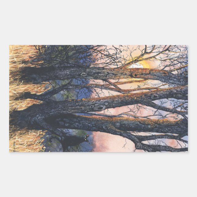 Sticker Rectangulaire Sundown (Devant)