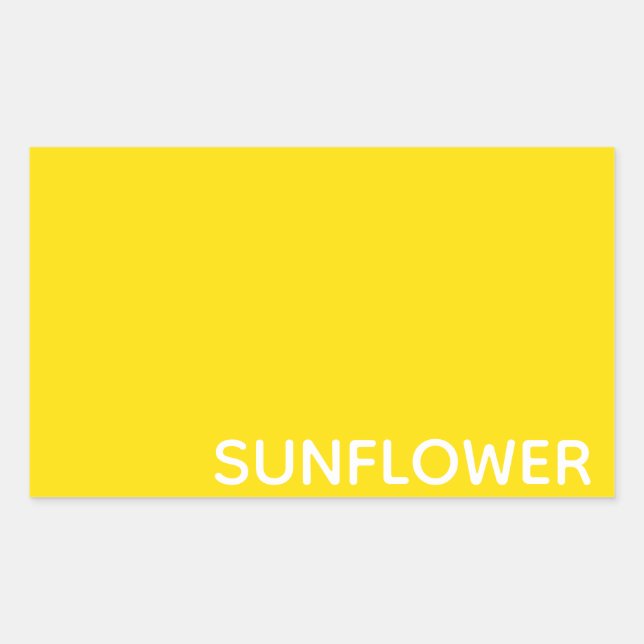 Sticker Rectangulaire Sunflower jaune Nom de la couleur (Devant)