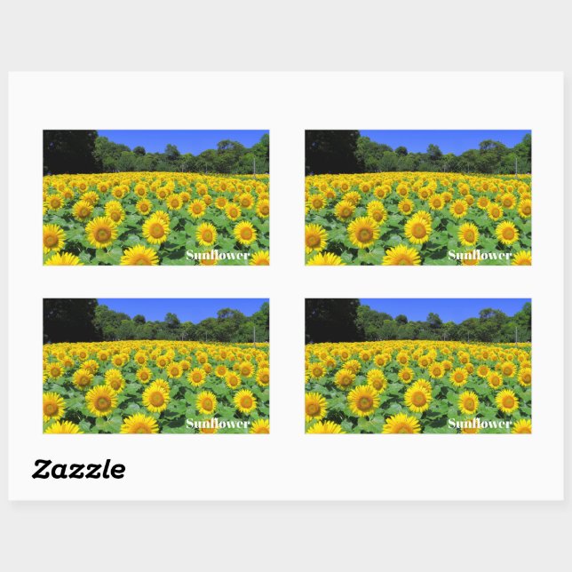 Sticker Rectangulaire Sunflower：Rectangle Seal (Feuille)