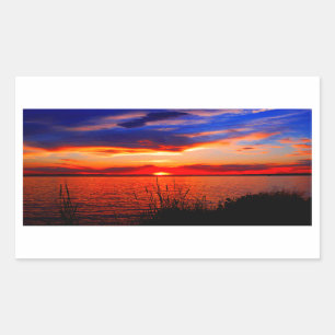 Sticker Rectangulaire Sunset art