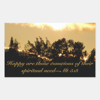 Sticker Rectangulaire Sunset Scripture text