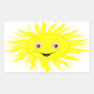 Sticker Rectangulaire Sunshine Happy Face