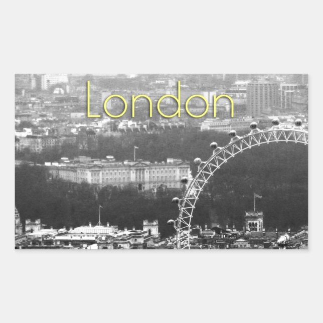 Sticker Rectangulaire Super ! Palais de Buckingham Londres (Devant)