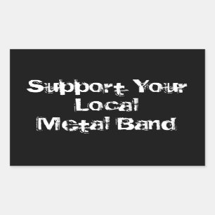 Sticker Rectangulaire Support de votre bande métallique locale