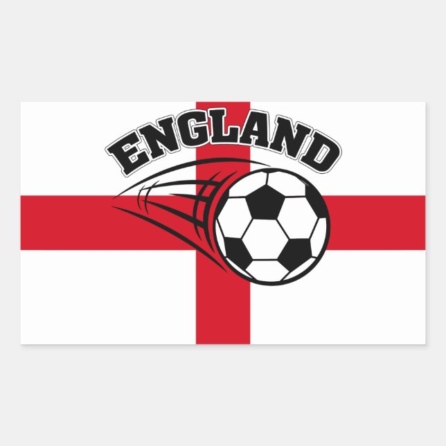 Sticker Rectangulaire Supporters de l'équipe de football d'Angleterre (Devant)